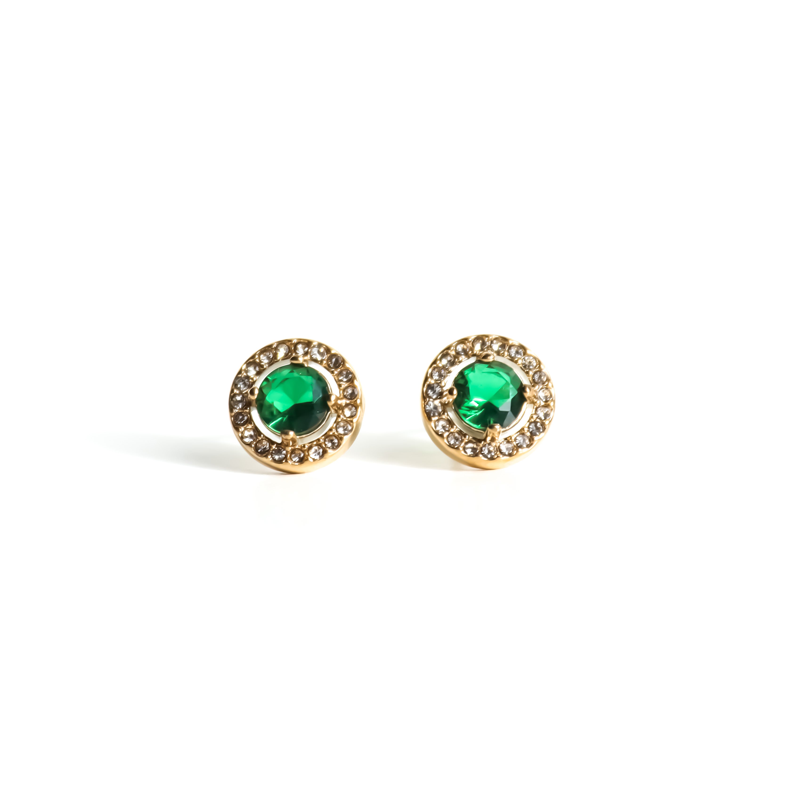 Elisabeth Earrings - Gold/Green