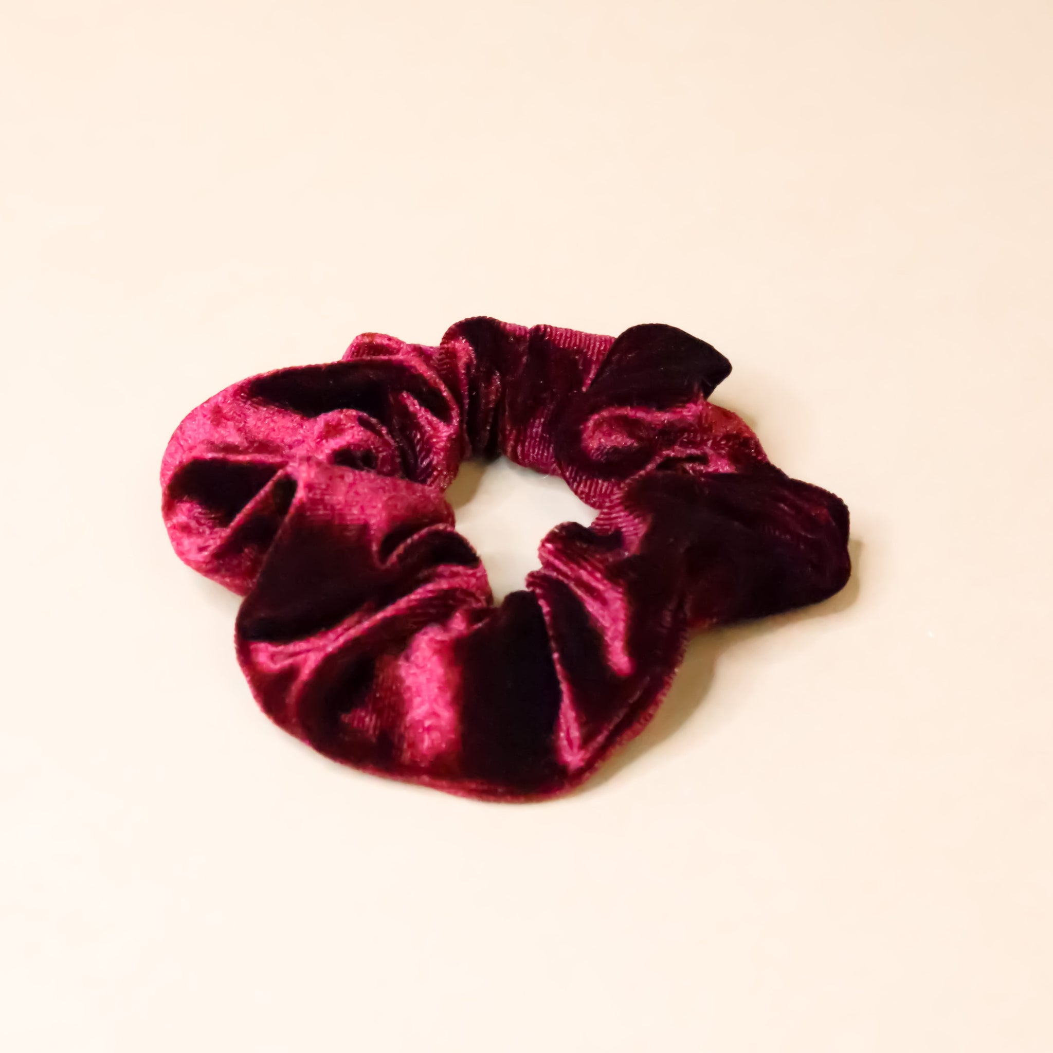 Velvet Scrunchie tofs - Wine Red